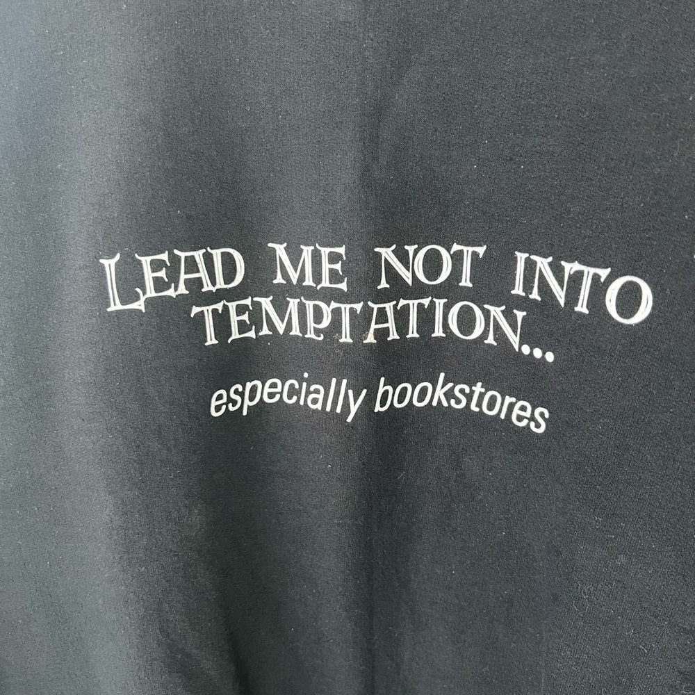 Men’s Large Black Book Lovers Crewneck Sweatshirt - Picture 2 of 7